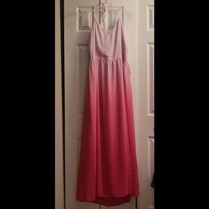 Express ombre halter maxi dress